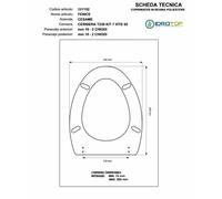 Copriwater Cesame FENICE FONDALE Cerniera Rallentata Soft Close