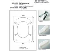 Copriwater Cesame SINTESI 1° VERS. TURCHESE Cernier Rallentata Soft Closea