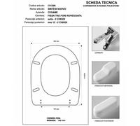 Copriwater Cesame SINTESI MARRONE Cerniera Rallentata Soft Close
