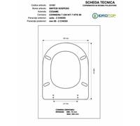 Copriwater Cesame SINTESI SOSP CHAMPAGNE Cerniera Rallentata Soft Close