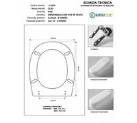 Copriwater CLIO/MEDEA Eos Bianco Cerniera Cromo