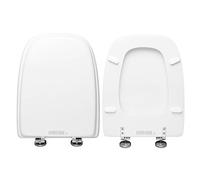 Copriwater compatibile con Brio Kerasan legno rivestito in resina poliestere Bianco by HYDRO HOME
