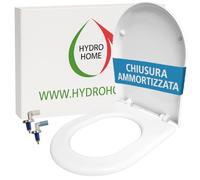 Copriwater Compatibile con Clodia Dolomite in Plastica Termoindurente Avvolgente Con Cerniere Regolabili fissaggio dall'alto,Asse Wc Colore Bianco MADE IN ITALY (CHIUSURA AMMORTIZZATA)