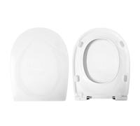 Copriwater compatibile con Grace Globo, termoindurente bianco, chiusura ammortizzata e sgancio rapido, sedile WC Hydro Home