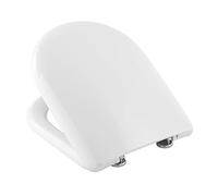 Copriwater Compatibile Con Serie Clodia Dolomite - Sedile WC In Termoindurente Bianco Lucido - Cerniere Regolabili In Acciaio E Chiusura Standard (44,3 x 35,2 Cm)