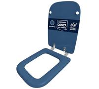 Copriwater compatibile Conca Ideal Standard Blu Fondale solo per WC con cerniere inclinate 45° - Sedile WC in legno rivestito in resina poliestere lucida