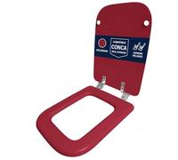 Copriwater compatibile Conca Ideal Standard Melograno solo per WC con cerniere inclinate 45° - Sedile WC in legno rivestito in resina poliestere lucida