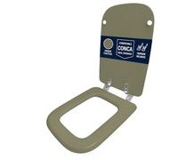 Copriwater compatibile Conca Ideal Standard Verde Cactus solo per WC con cerniere inclinate 45° - Sedile WC in legno rivestito in resina poliestere lucida
