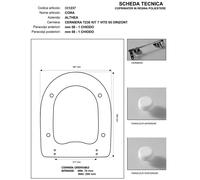 Copriwater compatibile modelli Cora/Plaza/Rose della ceramica Althea in legno