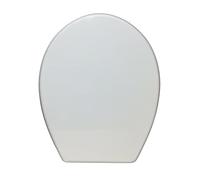 Copriwater Compatibile POZZI GINORI CONCHIGLIA in LEGNO Bianco e Cerniere Cromate Lucide - Anatomico - Antibatterico - Facile da Pulire