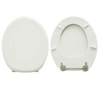 Copriwater Compatibile Pozzi Ginori Selnova 3 Sedile Wc in Legno Colato Bianco Perla Lucido Cerniere Cromate