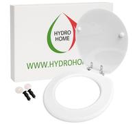 Copriwater Compatibile SMALL IDEAL STANDARD ECO, Tavoletta Wc In Legno Verniciato Con Cerniere Regolabili FISSAGGIO DALL'ALTO,Asse Wc Colore Bianco HYDRO HOME