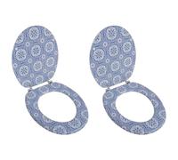 Copriwater con abbassamento automatico, sedili WC con coperchio, 2 pezzi in porcellana MDF, accessori da bagno per la maggior parte dei WC