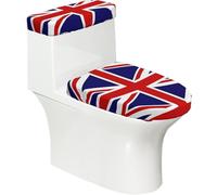 Copriwater con bandiera del Regno Unito, 2 pezzi, elastici, riutilizzabili, per WC a forma di U, decorazione per il bagno