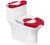 Copriwater con bandiera della Groenlandia, 2 pezzi, elastici, riutilizzabili, per WC a forma di U, decorazione per il bagno