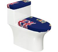 Copriwater con bandiera delle Isole Cayman, 2 pezzi, elastici, riutilizzabili, per WC a forma di U/O, decorazione per il bagno