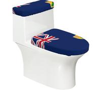 Copriwater con bandiera delle Isole Turks e Caicos, 2 pezzi, elastici, riutilizzabili, per WC a forma di U e O, decorazione per il bagno