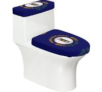 Copriwater con bandiera dello stato del Kentucky, 2 pezzi, elastici, riutilizzabili, per WC a forma di U/O, decorazione per il bagno