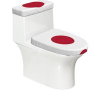 Copriwater con bandiera giapponese, 2 pezzi, elastici, riutilizzabili, per WC a forma di U, decorazione per il bagno