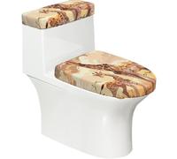 Copriwater con giraffa madre e bambino, 2 pezzi, elastici, riutilizzabili, per WC a forma di U, decorazione per il bagno