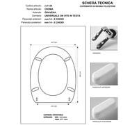 Copriwater coprivaso compatibile modello Croma della ceramica Gravena in legno