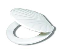 COPRIWATER COPRIVASO TAVOLETTA SEDILE WC IN PLASTICA STANDARD CONCHIGLIA BIANCA