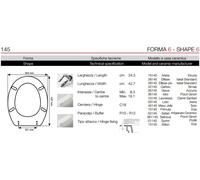 COPRIWATER COPRIWC COLBAM o SAPAL LEGNO COLATO 145 IDEAL STANDARD ELLISSE BIANCO