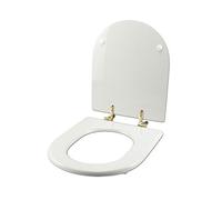 Copriwater Dolomite ALPINA-QUADRARCO BIANCO Cerniera Oro-Sedile-Asse Wc