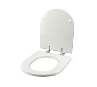 Copriwater Dolomite ALPINA-QUADRARCO BIANCO Cerniera Rallentata Soft Close Cromo-Sedile-Asse Wc