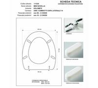 Copriwater Dolomite NOVELLA / MINI BIANCO Cerniera Rallentata Soft Close