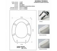 Copriwater Dolomite TENAX BIANCO Cerniera Rallentata Soft Close