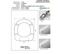 Copriwater F. CONCEPT Azzurro Sussurrato Cerniera Rallentata Soft Close