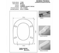 Copriwater Flaminia METRO BIANCO Cerniera Cromo-Sedile-Asse Wc
