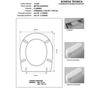 Copriwater Flaminia METRO ROSSO BERTOCCI Cerniera Rallentata Soft Close