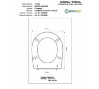 Copriwater Flaminia METRO SOSP BIANCO Cerniera Rallentata Soft Close