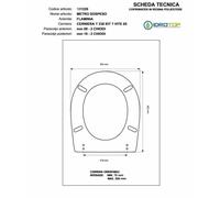 Copriwater Flaminia METRO SOSP CHAMPAGNE Cerniera Rallentata Soft Close