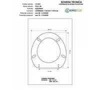 Copriwater FULL 48 Bianco Cerniera Cromo-Azzurra