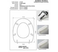 Copriwater G.S.I CLIZIA SOSPESA BIANCO Cerniera cromo-Sedile-Asse Wc