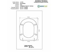 Copriwater G.S.I OLD ANTEA BIANCO Cerniera cromo-Sedile-Asse Wc