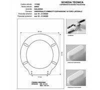 Copriwater Galassia ARKE VISONE I.S. Cerniera Cromo-Sedile-Asse Wc