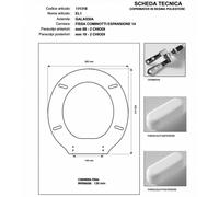 Copriwater Galassia EL1 BIANCO Cerniera Cromo-Sedile-Asse Wc