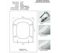 Copriwater Globo CLIO BIANCO Cerniera Cromo-Sedile-Asse