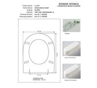 Copriwater Globo OPEN SPACE SOSPESO NOCE Cerniera Cromo-Sedile-Asse