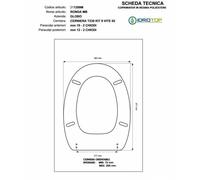 Copriwater Globo RONDA MB. BIANCO Cerniera Cromo-Sedile-Asse