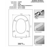 Copriwater Hatria LARA BIANCO Cerniera Rallentata Soft Close