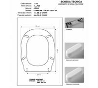 Copriwater Hidra ELLADE BIANCO Cerniera Cromo-Sedile-Asse Wc
