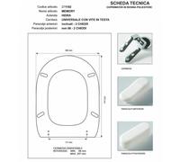 Copriwater Hidra MEMORY BIANCO Cerniera Cromo-Sedile-Asse Wc