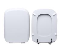 Copriwater Ideal Standard Conca Come Originale Tavoletta Wc In Legno Rivestito Di Resina Poliestere Con Cerniere INCLINATE Asse Wc MADE IN ITALY (BIANCO CLASSICO)
