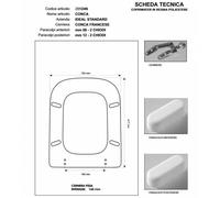Copriwater Ideal Standard CONCA MARE I.S. Cerniera Cromo-Sedile-Asse Wc