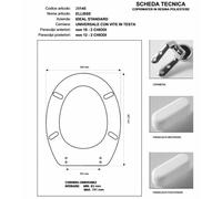 Copriwater Ideal Standard ELLISSE-ELLISSE PIU'' BIANCO Cerniera Rallentata
